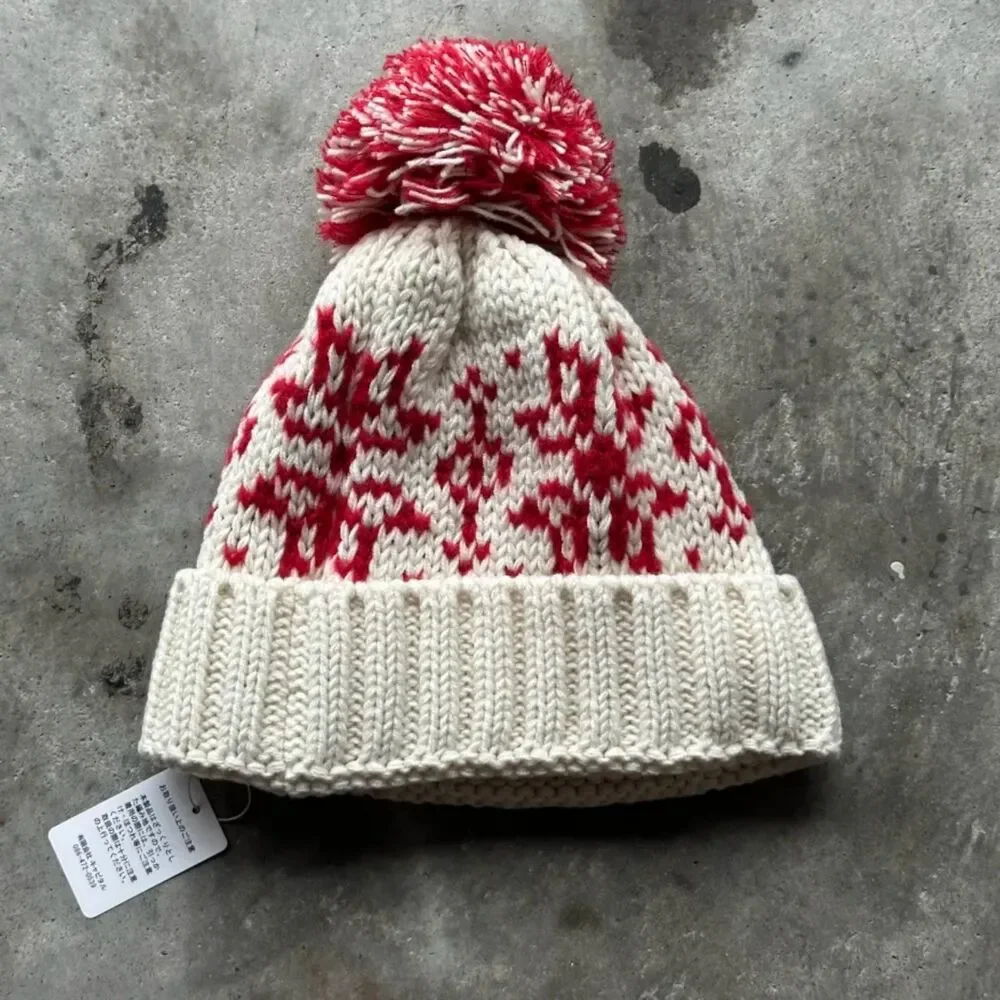 Kapital 3G Wool Snow Pattern Knit Hat - Picture 6 of 7